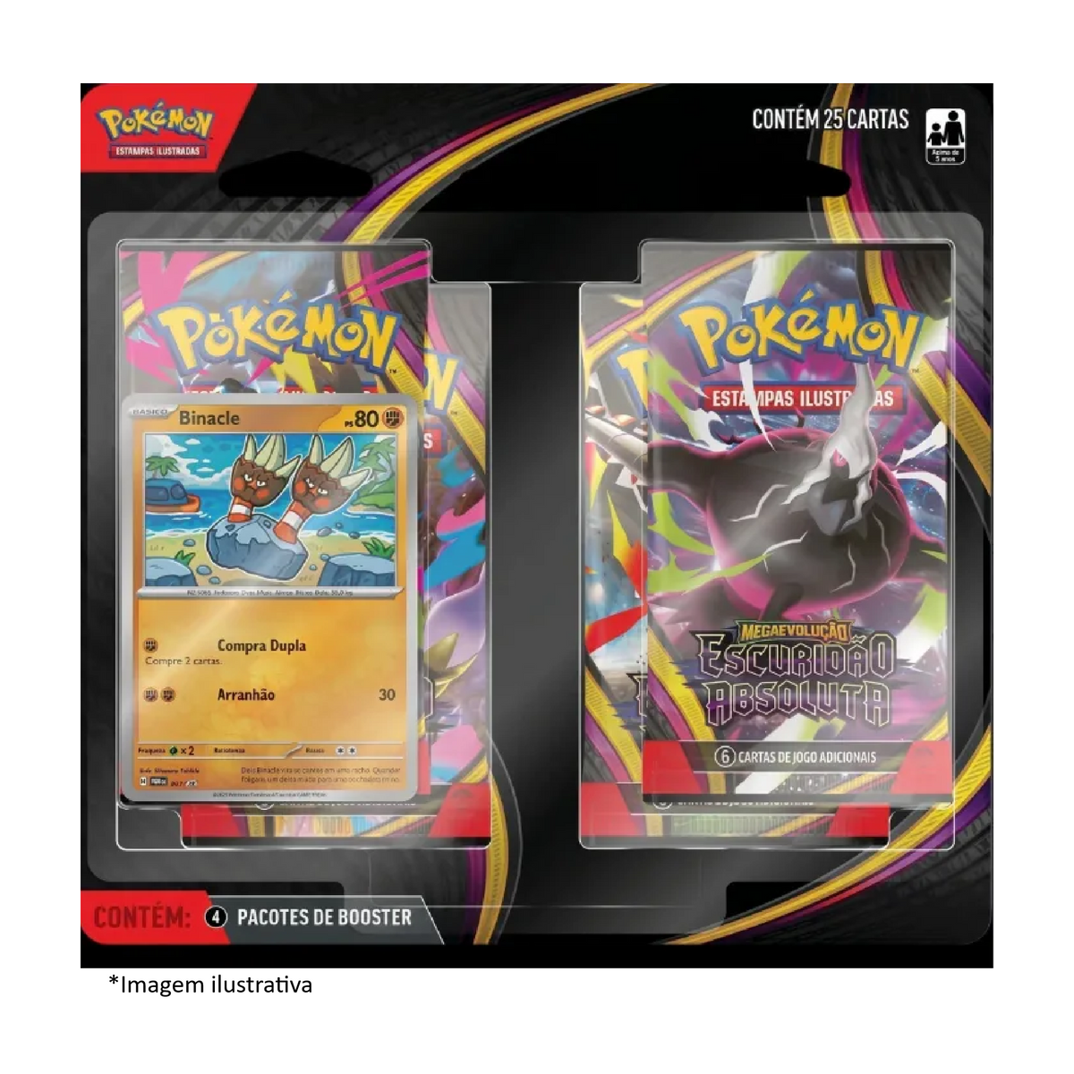 (PT-BR) Blister Quádruplo Megaevolução 5 - Escuridão Absoluta - Binacle